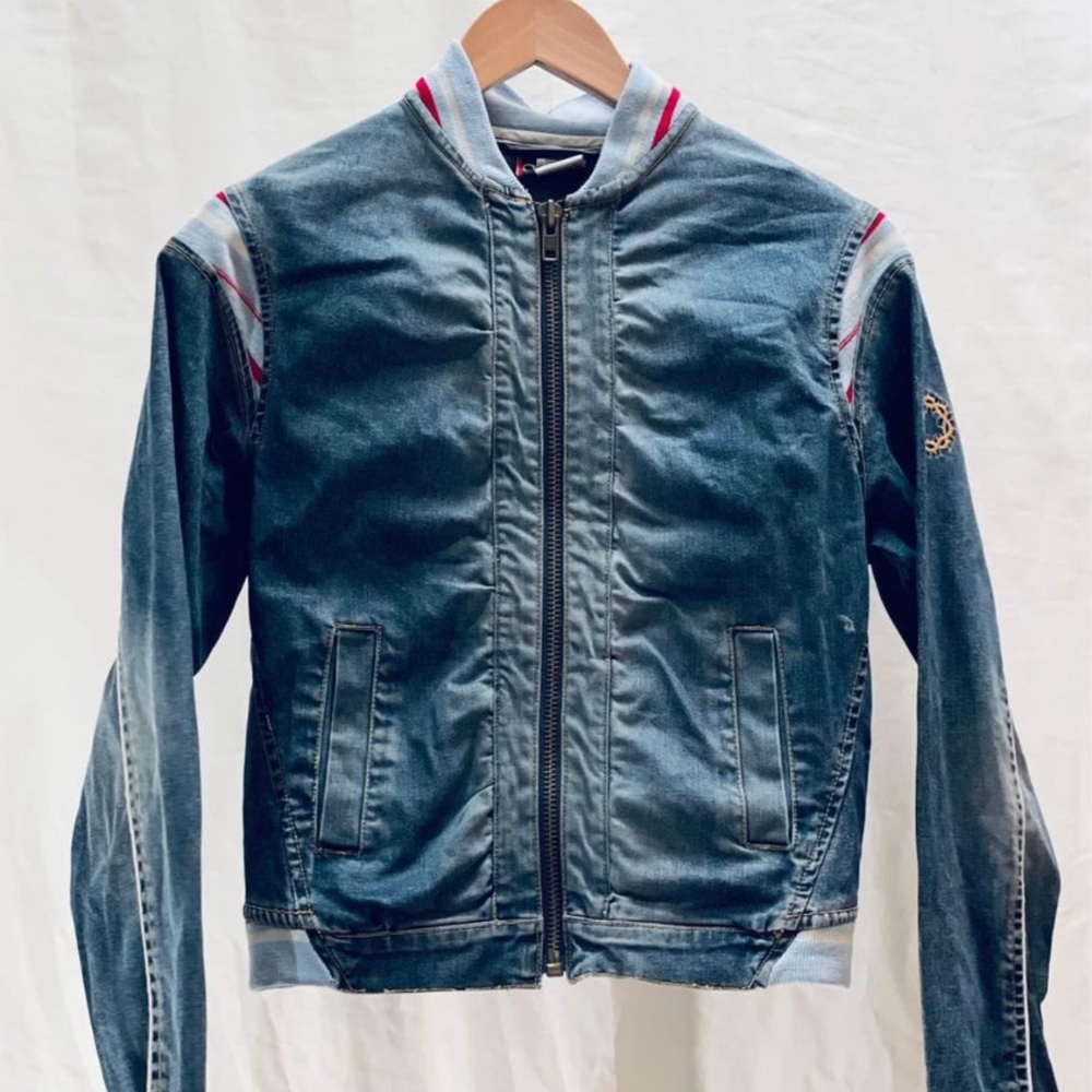 Retro cropped denim GSUS jacket
